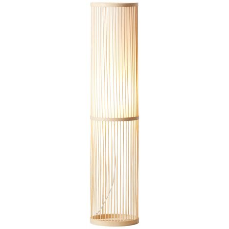 BRILLIANT Lampe Nori Standleuchte 1flg natur/weiß 1x A60, E27, 40W,  geeignet für Normallampen (nicht enthalten) Mit Fußschalter