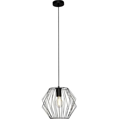 BRILLIANT lampe Noris suspension 28cm noir 1x A60, E27, 60W, lampes normales gf non spécifiées.  Convient aux lampes LED  Dimmable lors de l'utilisation de lampes appropriées