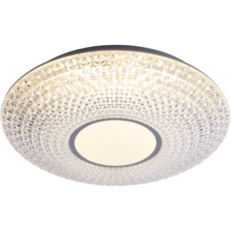 BRILLIANT Lampe Nunya LED Deckenleuchte 42cm weiß/chrom  1x 24W LED integriert, (1600lm, 3000K)  Energiesparend und langlebig durch LED-Einsatz