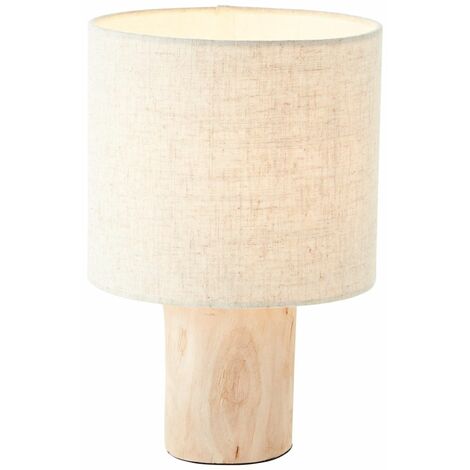 BRILLIANT Lampe, Pia Tischleuchte natur, 1x A60, E27, 40W, Holz aus nachhaltiger Waldwirtschaft (FSC)