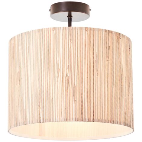 BRILLIANT lampe, plafonnier Wimea 30cm noir / couleur bois, 1x A60, E27, 52W, convient aux lampes LED