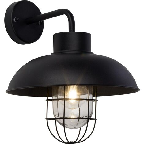 BRILLIANT Lampe Portland Außenwandleuchte hängend schwarz  1x A60, E27, 60W, geeignet für Normallampen (nicht enthalten)  IP-Schutzart: 44 - spritzwassergeschützt