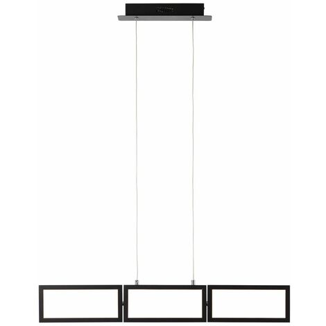 BRILLIANT Lampe, Ranut LED Pendelleuchte 3flg schwarz, 3x LED integriert, 11.3W LED integriert, (1067lm, 3000K), In 3 Stufen über Wandschalter dimmbar