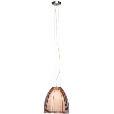 BRILLIANT lampe Relax lampe suspension 30cm bronze / chrome  1x A60, E27, 60W, lampes normales gf non spécifiées.  Réglable en hauteur / câble peut être raccourci  Convient aux lampes LED