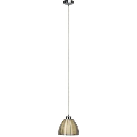 BRILLIANT Lampe Relax Pendelleuchte 20cm chrom/weiß 1x A60, E27, 60W,  geeignet für Normallampen (nicht enthalten) In der Höhe einstellbar / Kabel  kürzbar