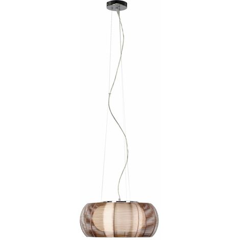 BRILLIANT Lampe Relax Pendelleuchte 40cm bronze/chrom 2x A60, E27, 30W, g.f. Normallampen n. ent. In der Höhe einstellbar / Kabel kürzbar Für LED-Leuchtmittel geeignet