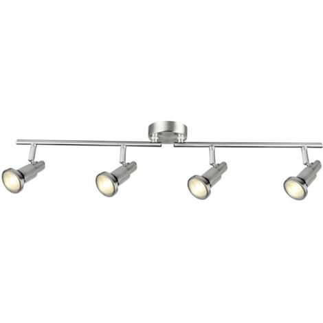 BRILLIANT lampe Ryan LED spot tube 4flg fer / chrome  4x LED-PAR51, GU10, 5W lampes à réflecteur LED incluses, (380lm, 3000K)  Échelle A ++ à E  Bras pivotant / tête pivotante