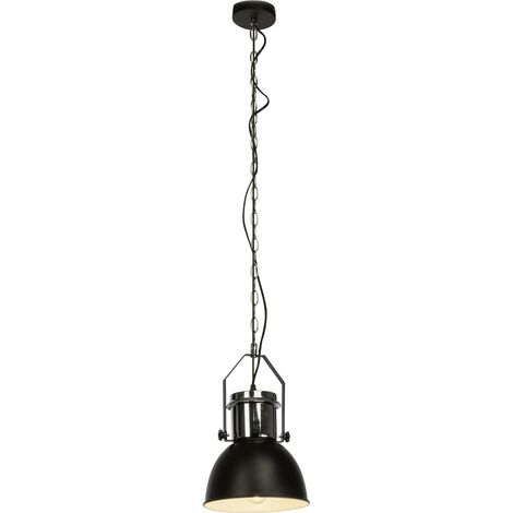 BRILLIANT Lampe Salford Pendelleuchte 23cm schwarz/chrom 1x A60, E27, 60W, geeignet für Normallampen (nicht enthalten) Kette ist kürzbar
