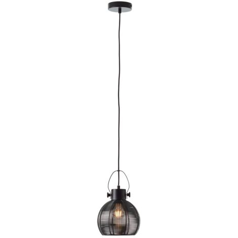 BRILLIANT lampe Sambo suspension 20cm noir  1x A60, E27, 60W, adapté aux lampes standard (non incluses)  Échelle A ++ à E  Réglable en hauteur / câble peut être raccourci