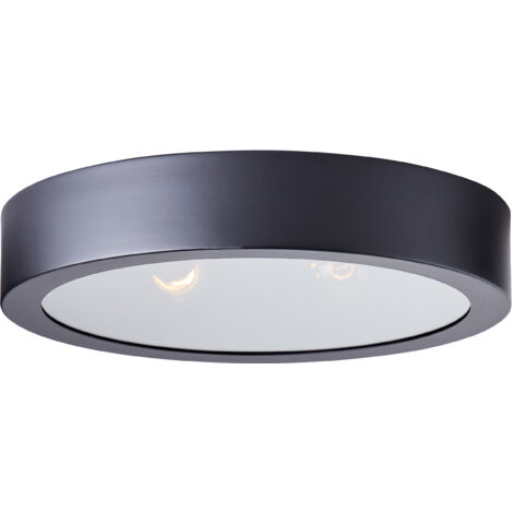 Brilliant lampe Sandros plafonnier 31cm noir/verre métal/bois noir 2x D45, E14, 40 W