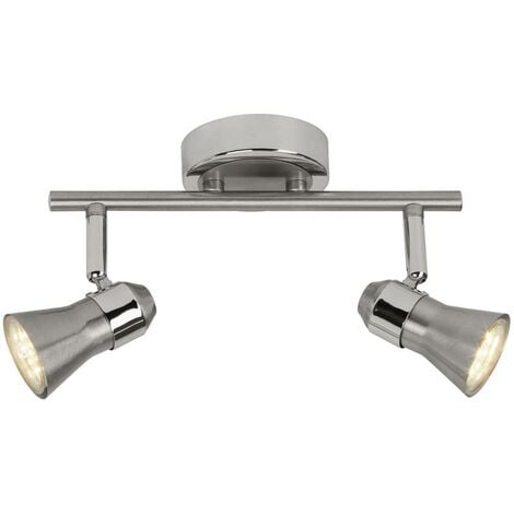 geeignet (nicht enthalten) Lampe Tiara Tropfenlampen eisen/weiß 2flg 2x schwenkbar E14, 40W, BRILLIANT Köpfe für D45, Spotrohr