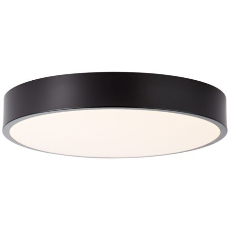 BRILLIANT lampe Slimline LED plafonnier 33cm blanc / noir  1x LED 12W intégrée, (800lm, 3000K)  Échelle A ++ à E  Économique et durable grâce à l'utilisation de LED