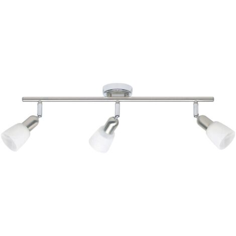 BRILLIANT lampe Sofia spot tube 3 lumières Fer / chrome / blanc  3x D45, E14, 40W, adaptées aux lampes à suspension (non incluses)  Échelle A ++ à E  Têtes pivotantes