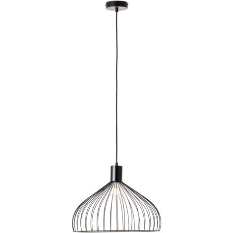 BRILLIANT lampe, suspension Blacky 40cm noir mat, 1x A60, E27, 40W, câble peut être raccourci / réglable en hauteur