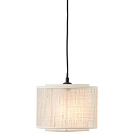 BRILLIANT lampe, suspension Odar 22cm noir / beige, 1x A60, E27, 42W, câble peut être raccourci / réglable en hauteur