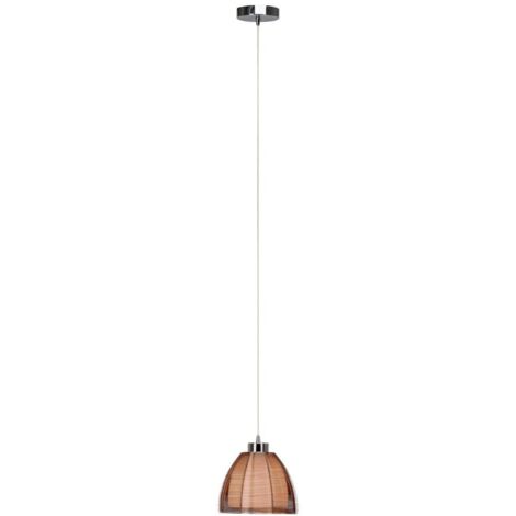 BRILLIANT lampe suspension Relax 20cm bronze / chrome  1x A60, E27, 60W, lampes normales gf non spécifiées.  Réglable en hauteur / câble peut être raccourci  Convient aux lampes LED