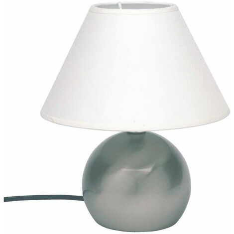 BRILLIANT Lampe Tarifa Tischleuchte Touchdimmer eisen/weiß  1x C35, E14, 40W, geeignet für Kerzenlampen (nicht enthalten)  Mit 3-Stufen-Touchdimmer