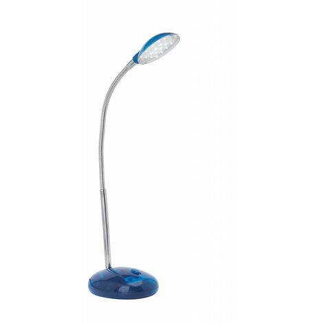 BRILLIANT Lampe Timmi LED Tischleuchte transparent/blau  1x 2W LED integriert, (100lm, 6000K)  Mit Druckschalter an der Basis