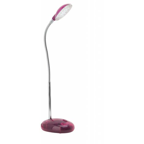 BRILLIANT Lampe Timmi LED Tischleuchte transparent/ros1x 2W LED integriert, (100lm, 6000K)  Mit Druckschalter an der Basis