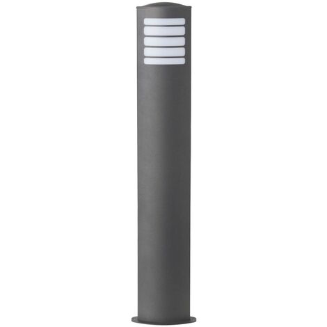 E27, Lampe, 50cm 1x enthalten) BRILLIANT Edelstahl/ Außensockelleuchte A60, (nicht schwarz Venlo Kunststoff, 40W,Normallampen matt,