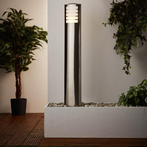 BRILLIANT Lampe Todd Außenstandleuchte edelstahl  1x A60, E27, 20W, geeignet für Normallampen (nicht enthalten)  IP-Schutzart: 44 - spritzwassergeschützt