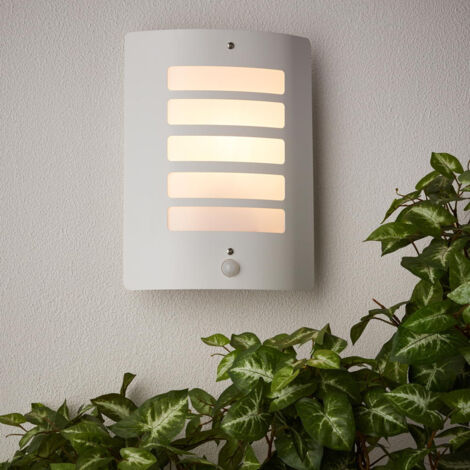 BRILLIANT Lampe Todd Außenwandleuchte Bewegungsmelder weiß 1x A60, E27, 60W, geeignet für Normallampen (nicht enthalten) IP-Schutzart: 44 - spritzwassergeschützt