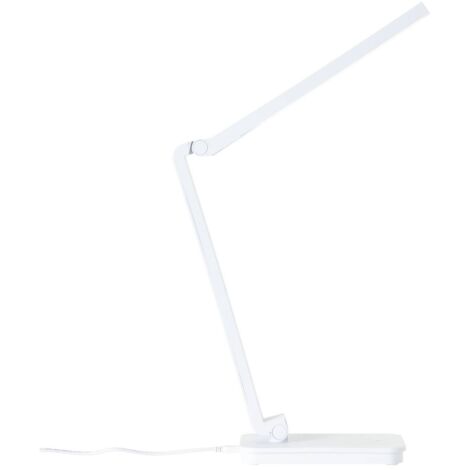 BRILLIANT lampe Tori LED lampe de table blanc  1x SMD LED 5W intégré, 320lm, 5000K  Gradable à l'infini avec variateur tactile Réglable en hauteur et inclinaison sur deux articulations