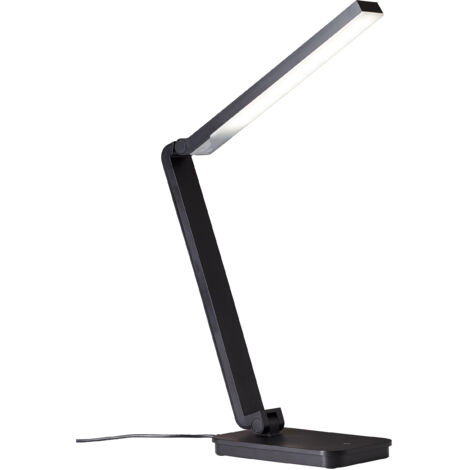 BRILLIANT Lampe Tori LED Tischleuchte schwarz  1x 5W LED integriert SMD, 320lm, 5000K  Mit Touchdimmer stufenlos dimmbar  An zwei Gelenken in Höhe und Neigung einstellbar