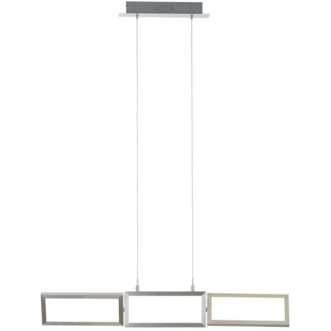 BRILLIANT lampe Tunar LED suspension 3 lumières alu  3x 10W LED intégrés, (700lm, 3000K)  Échelle A ++ à E  Réglable en hauteur / câble peut être raccourci