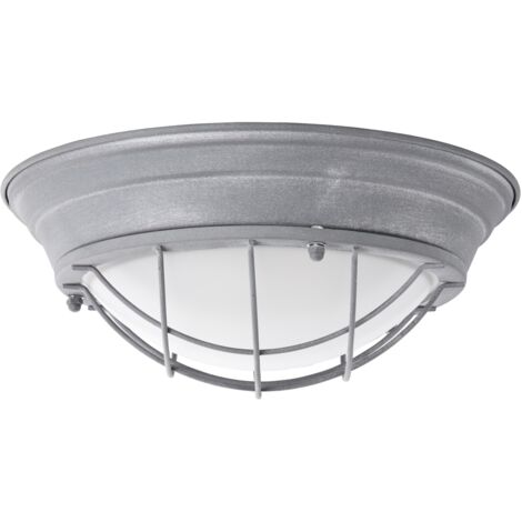 BRILLIANT lampe Typhoon applique murale et plafonnier 34cm gris béton / blanc  2x A60, E27, 30W, adapté aux lampes normales (non inclus)  Échelle A ++ à E  Convient aux lampes LED