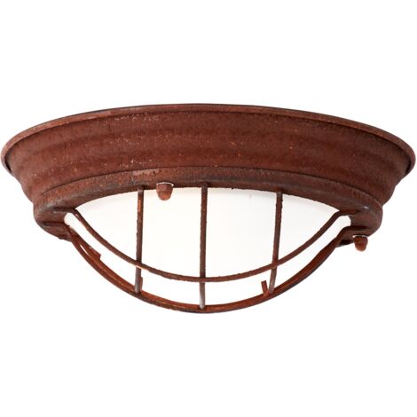 BRILLIANT Lampe Typhoon Wand- und Deckenleuchte 29cm rostfarbend/weiß  1x A60, E27, 40W, geeignet für Normallampen (nicht enthalten)  Für LED-Leuchtmittel geeignet