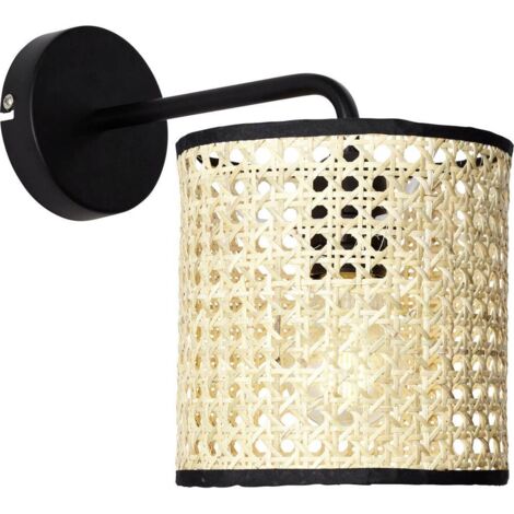 BRILLIANT lampe Wiley applique murale suspendue en rotin  1x A60, E27, 60W, adapté aux lampes standard (non incluses)  Échelle A ++ à E  Convient aux lampes LED