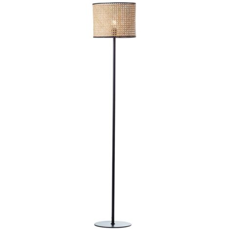 BRILLIANT lampe Wiley lampadaire 1 lampe rotin  1x A60, E27, 60W, adapté aux lampes standard (non incluses)  Échelle A ++ à E  Avec pédale