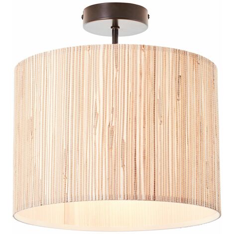 BRILLIANT Lampe, Wimea Deckenleuchte 30cm schwarz/holzfarbend, 1x A60, E27, 52W, Für LED-Leuchtmittel geeignet