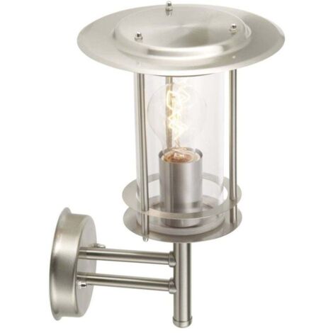 BRILLIANT Lampe York Außenwandleuchte stehend edelstahl  1x A60, E27, 40W, geeignet für Normallampen (nicht enthalten)  IP-Schutzart: 44 - spritzwassergeschützt