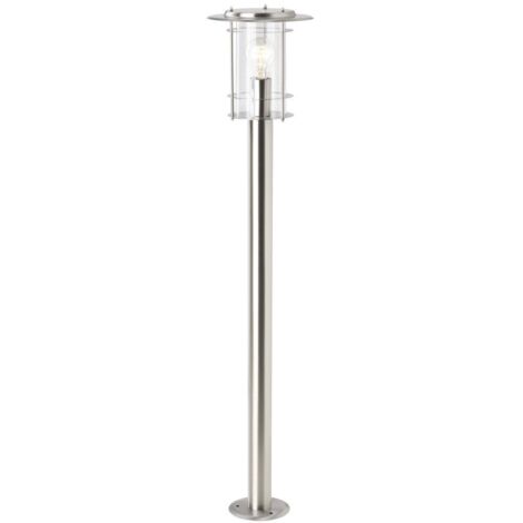 BRILLIANT lampe York lampadaire d'extérieur en acier inoxydable  1x A60, E27, 40W, adapté aux lampes normales (non inclus)  Échelle A ++ à E  Classe de protection IP: 44 - étanche aux éclabous