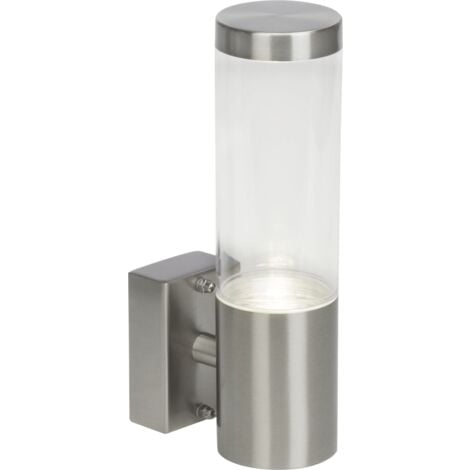 Brilliant LED Außen-Wandleuchte Bergen edelstahl 22 x 6 cm GU10 4 W Außen-Wandleuchte