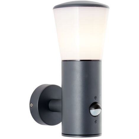 Brilliant LED Außen-Wandleuchte Cliffi aluminium mit Bewegungsmelder E27 28 W Wandleuchten