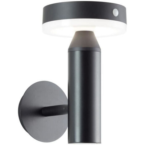 Brilliant Magua G40441/06 Lampada solare da parete per esterno con rilevatore di movimento 4 W Bianco caldo Nero