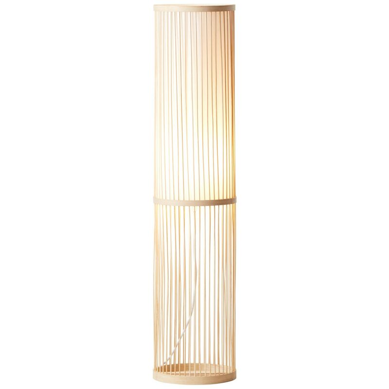 BRILLIANT NORI Stehleuchte 90,5 cm Bambus / Textil Natur / weiß, 92771/09