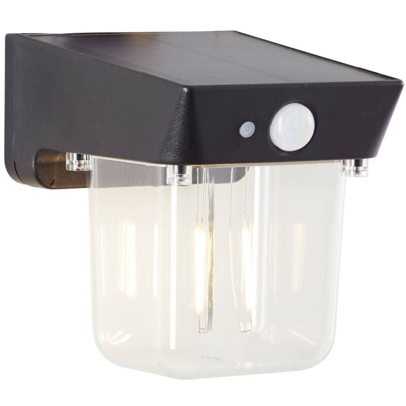 Parson G40435/06 Applique solaire extérieure avec détecteur de mouvement led 2 w noir - Brilliant