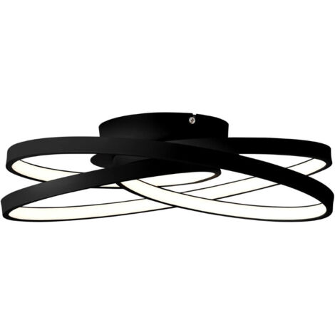 BRILLIANT Plafonnier LED labyrinthe 40cm noir  1x LED intégrée, LED 40W intégrée (SMD), (4700lm, 3000K)