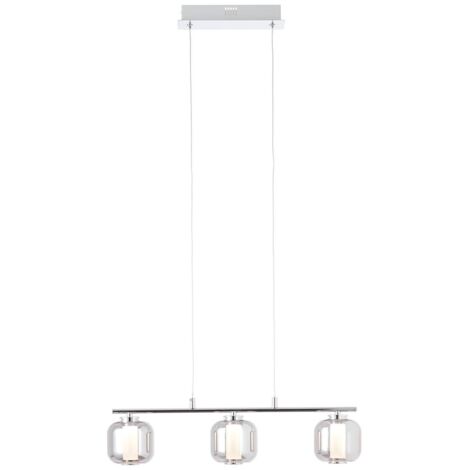 BRILLIANT Rafa LED Suspension 3 flammes barres luminaires intérieurs, suspensions, barres chromées / verre fumé  3x 5,67W LED intégrées, (flux lumineux: 697lm, couleur de la lumière: 3000K)  A
