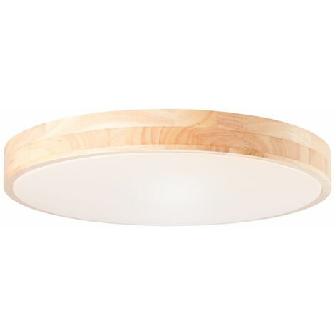 BRILLIANT Slimline LED Wand- und Deckenleuchte 49cm holz hell/weiß Innenleuchten  1x 60W LED integriert, 4800lm, 3000-6000K  Stufenlos dimmbar
