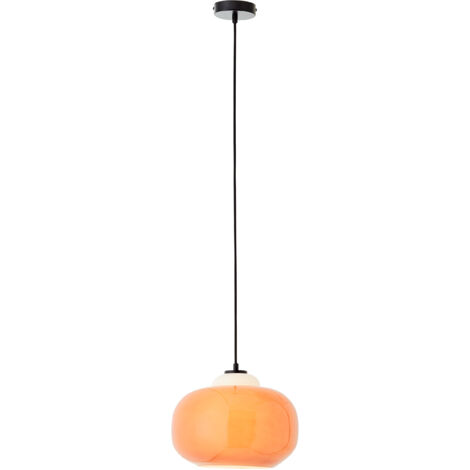 Brilliant Suspension Blop 30cm orange verre/métal   1x A60, E27, 60 W, adapté à une lampe normale (non incluse)