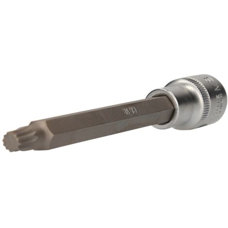 Brilliant Tools 1/2 Vielzahn-Bit-Stecknuss, 200 mm lang, M8