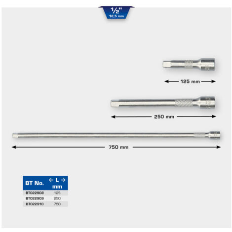 BRILLIANT TOOLS 1/2" Verlängerung 125 mm - BT022908