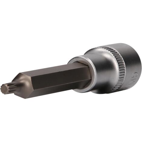 BRILLIANT TOOLS 1/2" Vielzahn-Bit-Stecknuss 100 mm lang M5 - BT022940