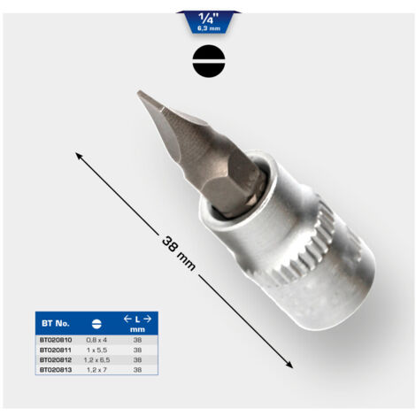 BRILLIANT TOOLS 1/4" Schlitz Bit-Stecknuss 1 x 5,5 mm - BT020811