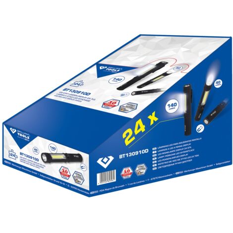Brilliant Tools 2 in 1 COB-Taschenlampen-Display, 24-tlg.